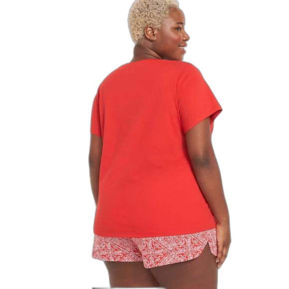 Cacique by Lane Bryant Comfy Cotton Tee & Short PJ Set - Picture 2 of 4